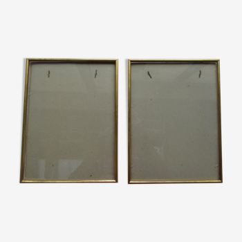 Pair of gilded wooden frames for subject of 218 x 290 mm