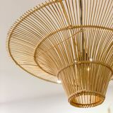 Natural rattan pendant light