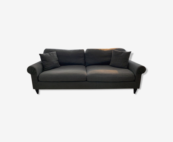 Fixed sofa 4 pl. Gray crumpled linen, AM. PM. The Redoubt