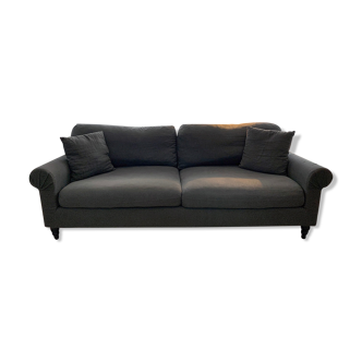 Fixed sofa 4 pl. Gray crumpled linen, AM. PM. The Redoubt