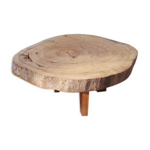 Table basse bille de bois en orme