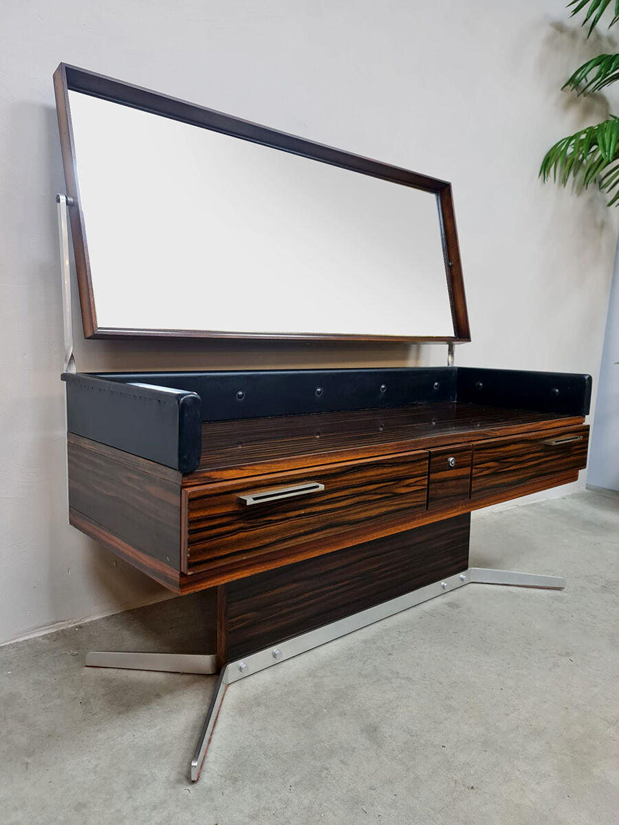 Midcentury vanity dressing table vintage design make-up table 1970s