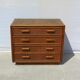 Commode vintage 4 tiroirs en rotin et bambou