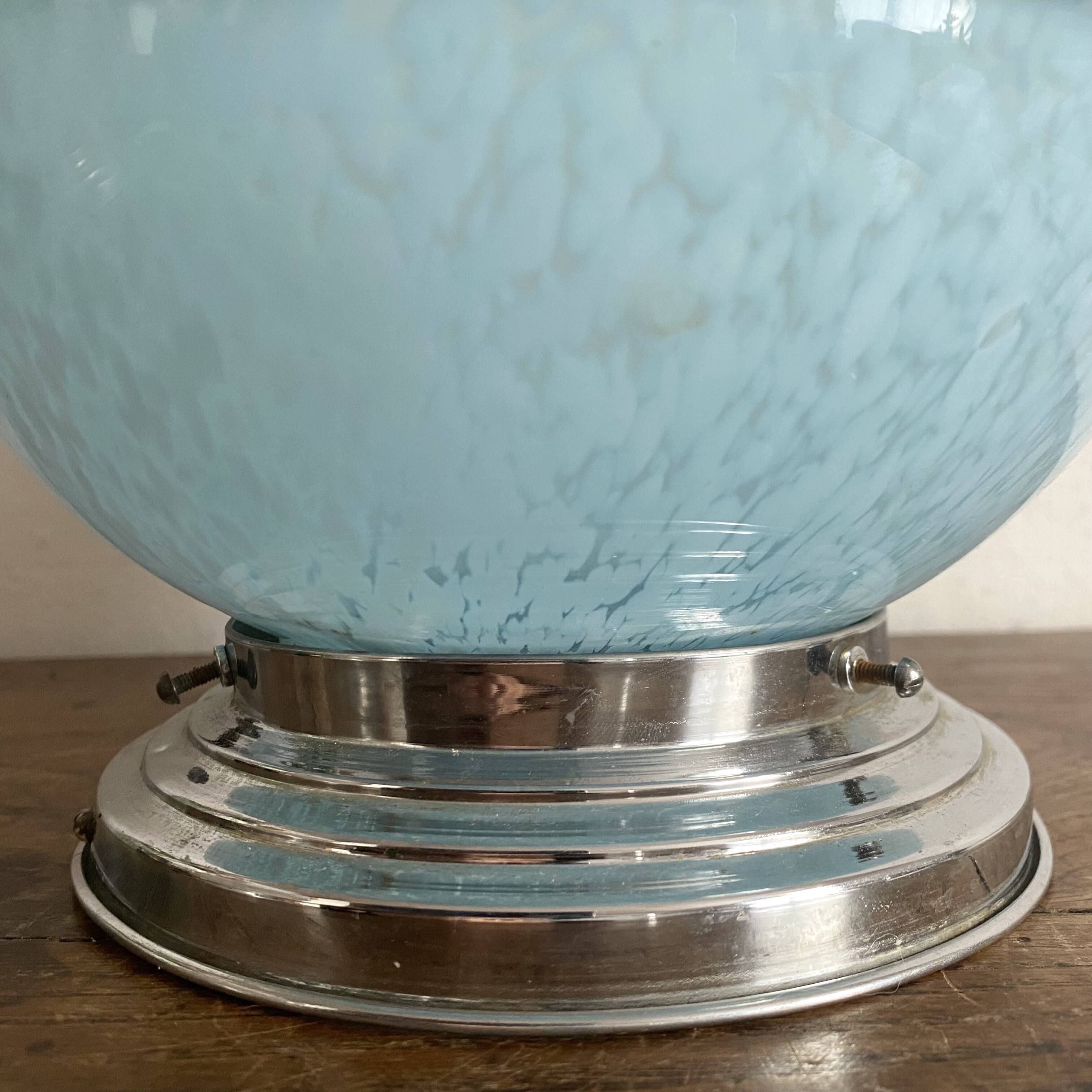 Clichy glass ball ceiling light in Art Deco style