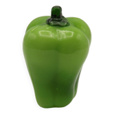 Delightful vintage murano glass vegatable in the shape of a green pepper