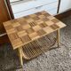 Bamboo and rattan coffee table from the 1960s.