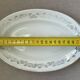 Antique oval plate Moulin des Loups Orchies – grey and gold floral decoration