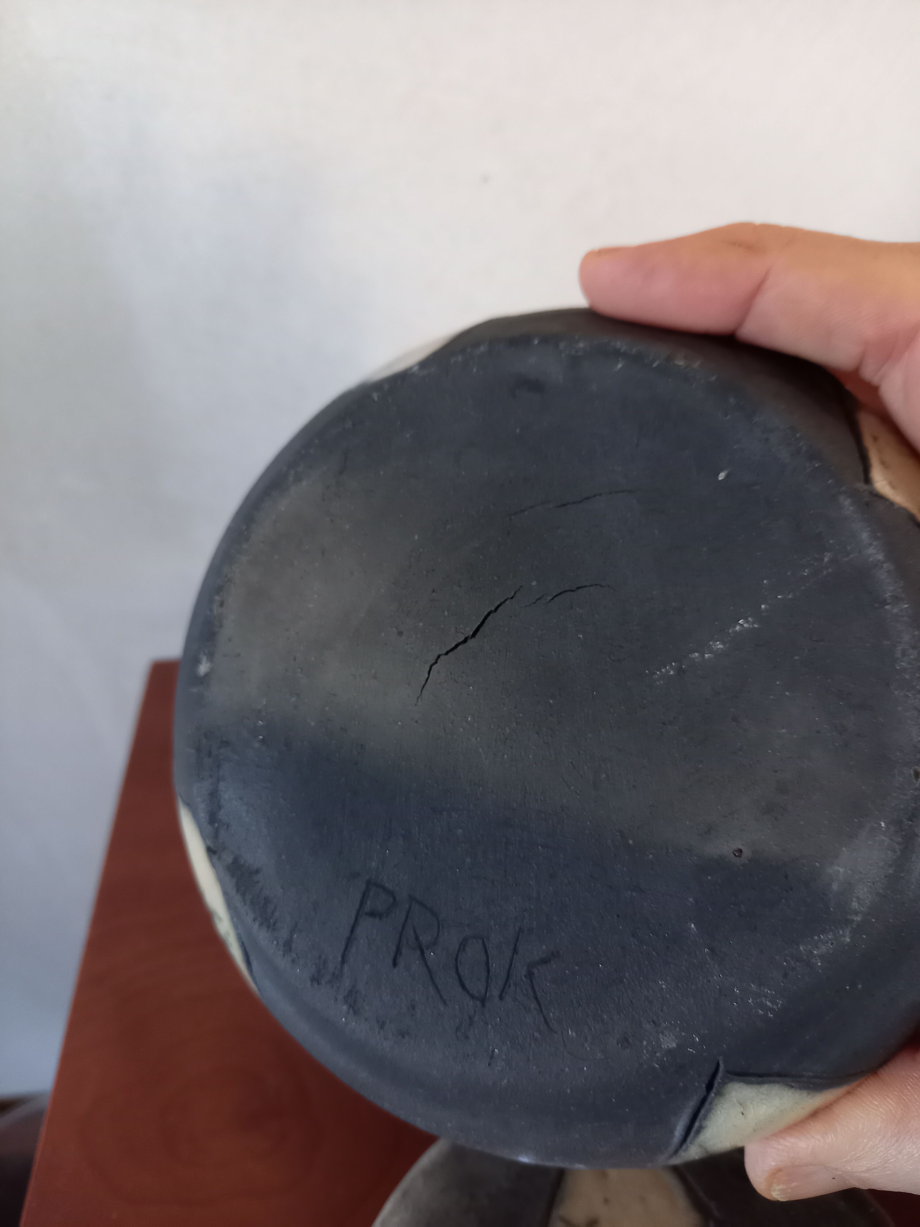 Covered pot Art Deco signed