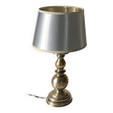 Metal lamp, 2m fabric cable, silver lampshade