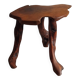 Small vintage brutalist wooden coffee table