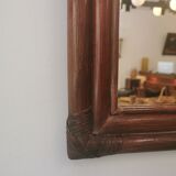 Vintage bamboo and rattan mirror 70, 100x50cm