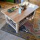 Solid raw oak table/island type "butcher's block" 180x105