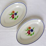2 vintage Badonviller dishes
