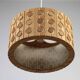 Pine Pendant Lamp – Cylindrical with Circle Pattern, Scandinavia – 1960s/1970s