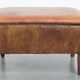 Vintage Sheepskin Leather Ottoman