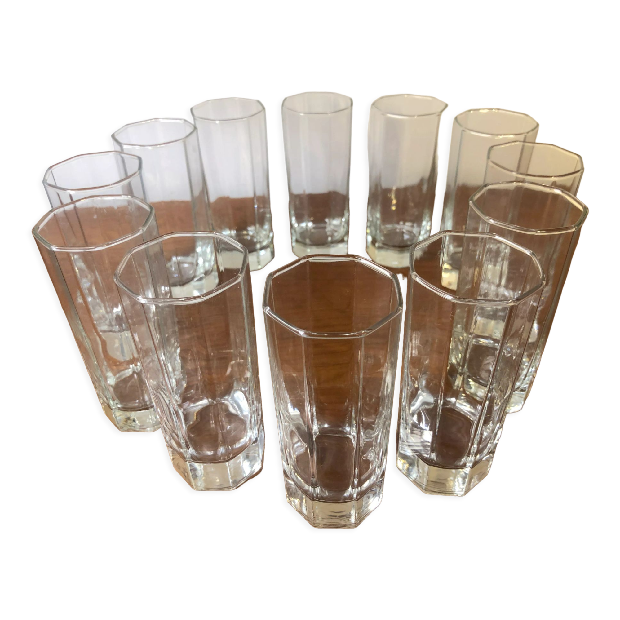 Glasses Aperitifs in transparent vintage glass Octime