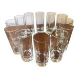 Glasses Aperitifs in transparent vintage glass Octime