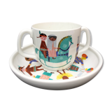 Children's dishes or birth gift Plate and bowl Utan gränser gustavsberg vintage design scan