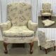 1930s English Chippendale walnut armchair