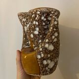 Vintage Vallauris fat lava vase