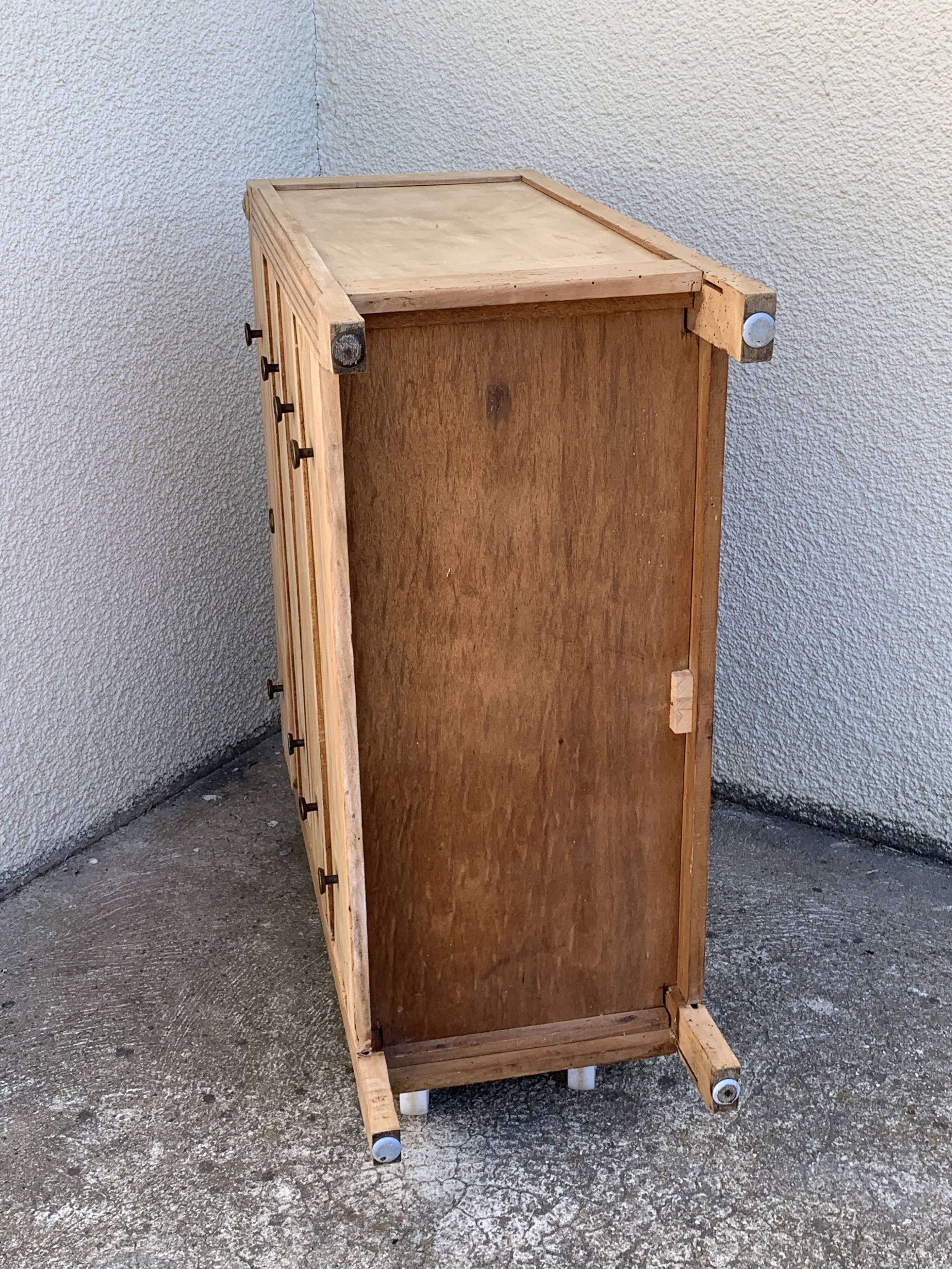 Parisian art deco chest of drawers raw wood