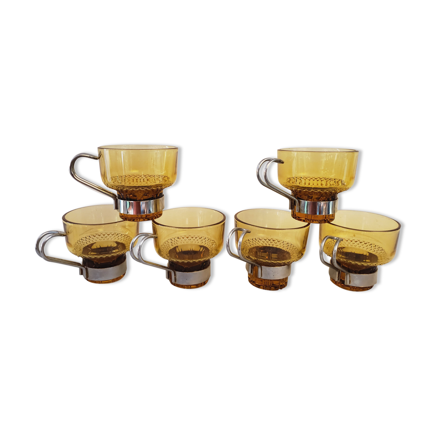 Amber glass cups