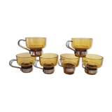 Amber glass cups