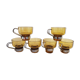 Amber glass cups