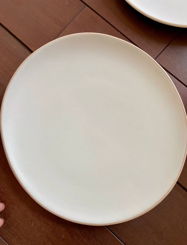Assiette 26 cm grès blanc
