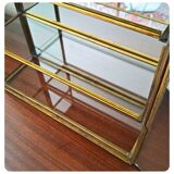 Vintage Mid Century Handmade Brass Wall Vitrine