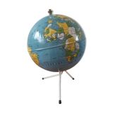 Globe world map in metal tripod maps taride