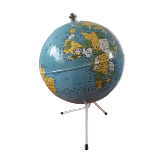 Globe world map in metal tripod maps taride