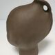 Sculptural ceramic head with blue enamelling Tekt design 60s