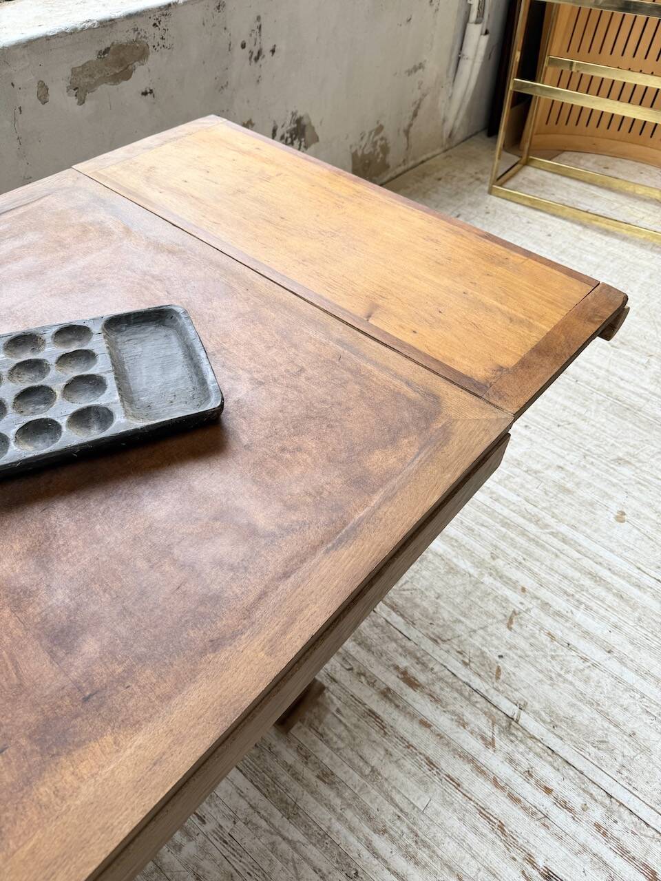 Table de repas chêne 1940 Dudouyt 240cm
