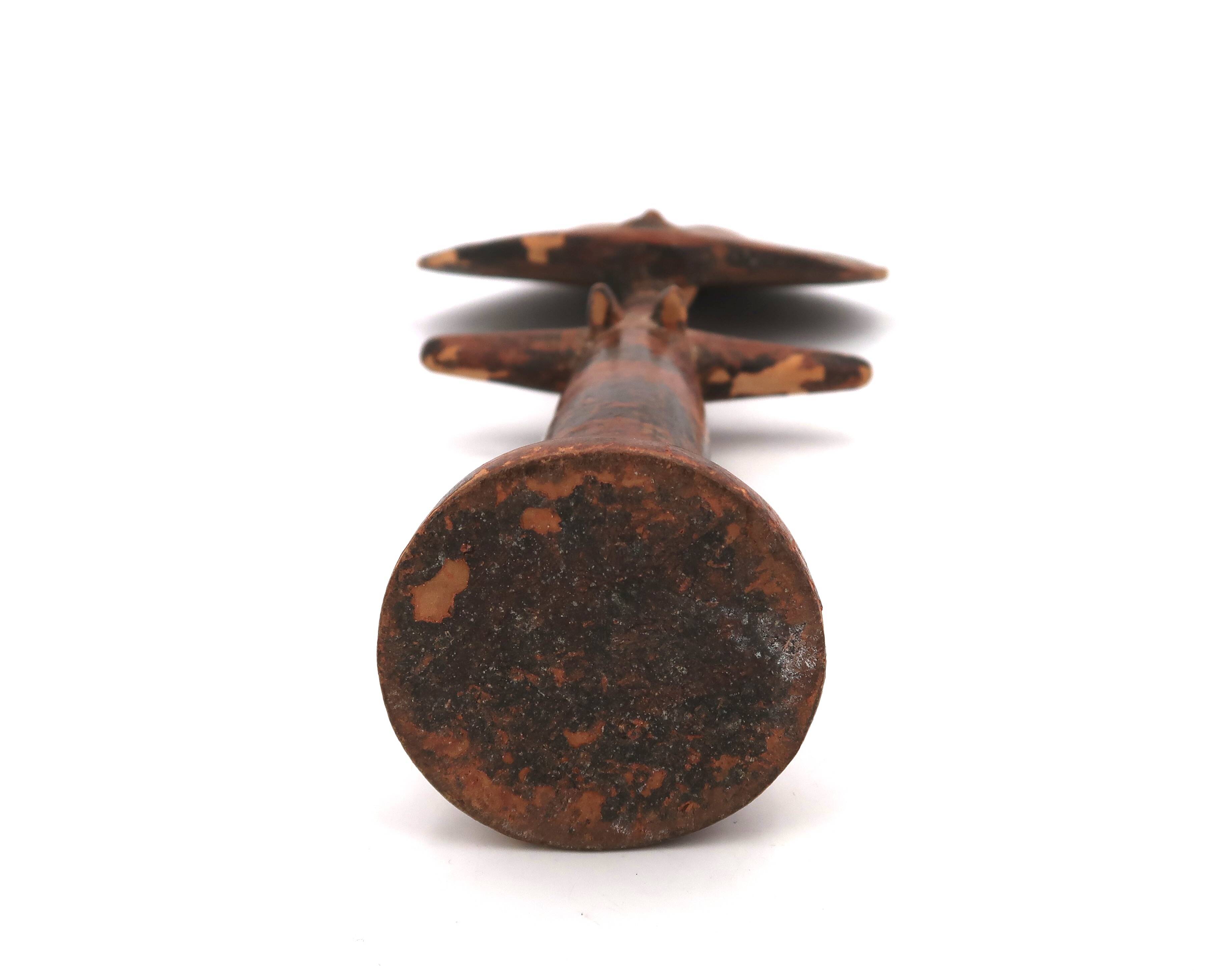 Ashanti Akuaba African Art Statue from Ghana, wooden, 1980s.