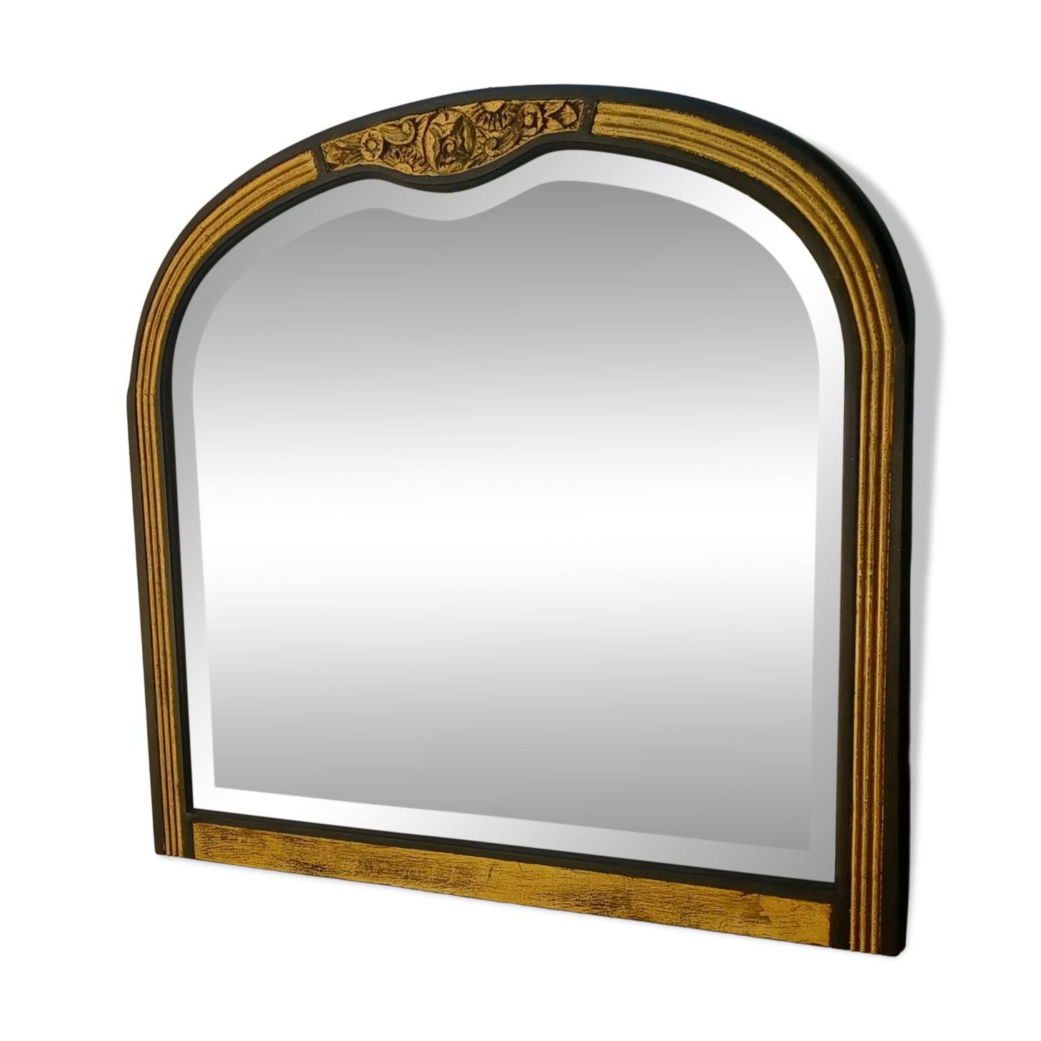 ART DECO BLACK AND GOLD MIRROR (1925-1945)