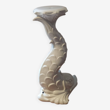 Pied de lampe Capodimonte en forme de Carpe Koi