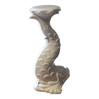 Pied de lampe Capodimonte en forme de Carpe Koi