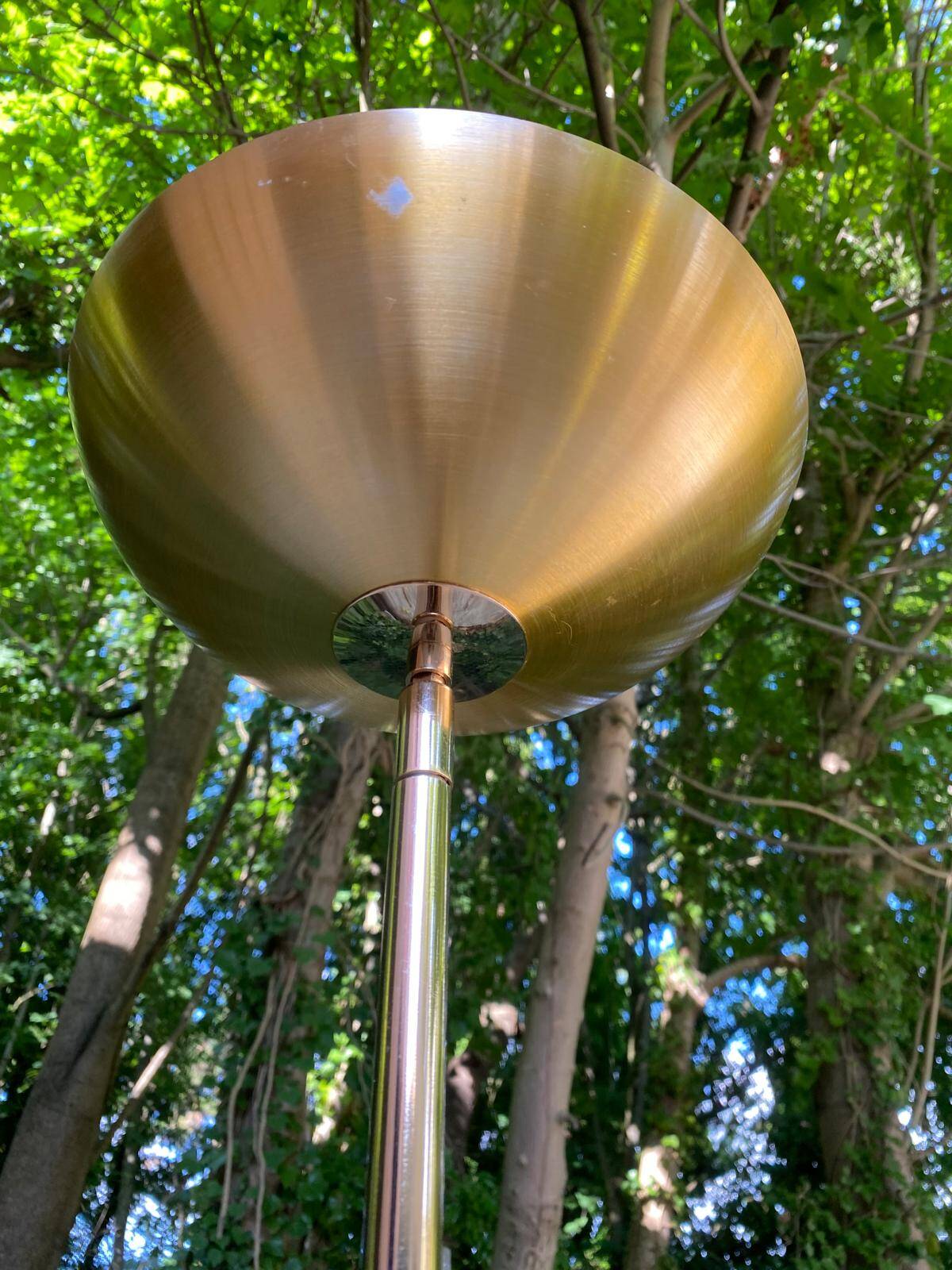 Vintage halogen floor lamp in gold SCE France