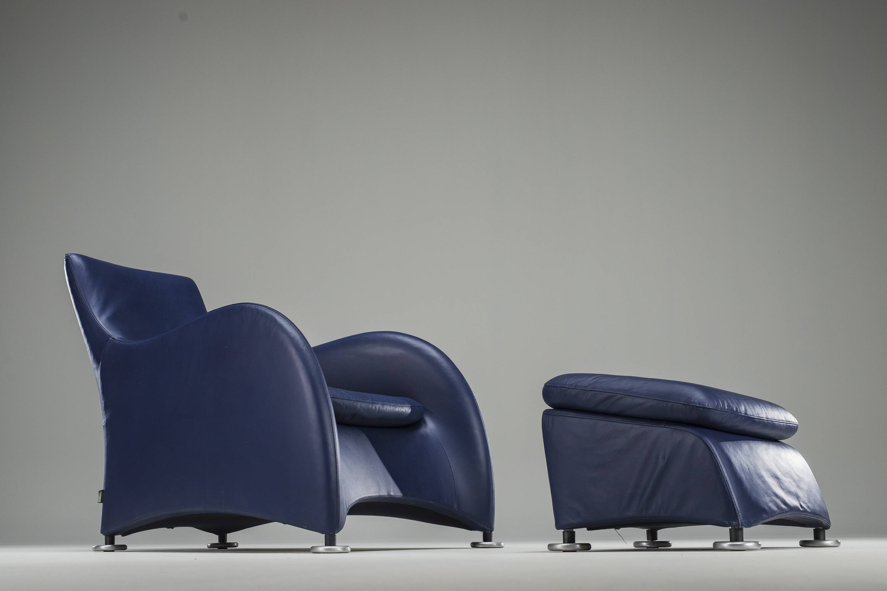 Set of Loge Lounge Chair & Ottoman by Gerard Van Den Berg for Montis, 1990s