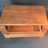 Solid elm bedside table 1960/1970