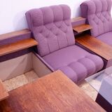 Ensemble de salon vintage bloc de l'Est, Tchécoslovaquie, 1980