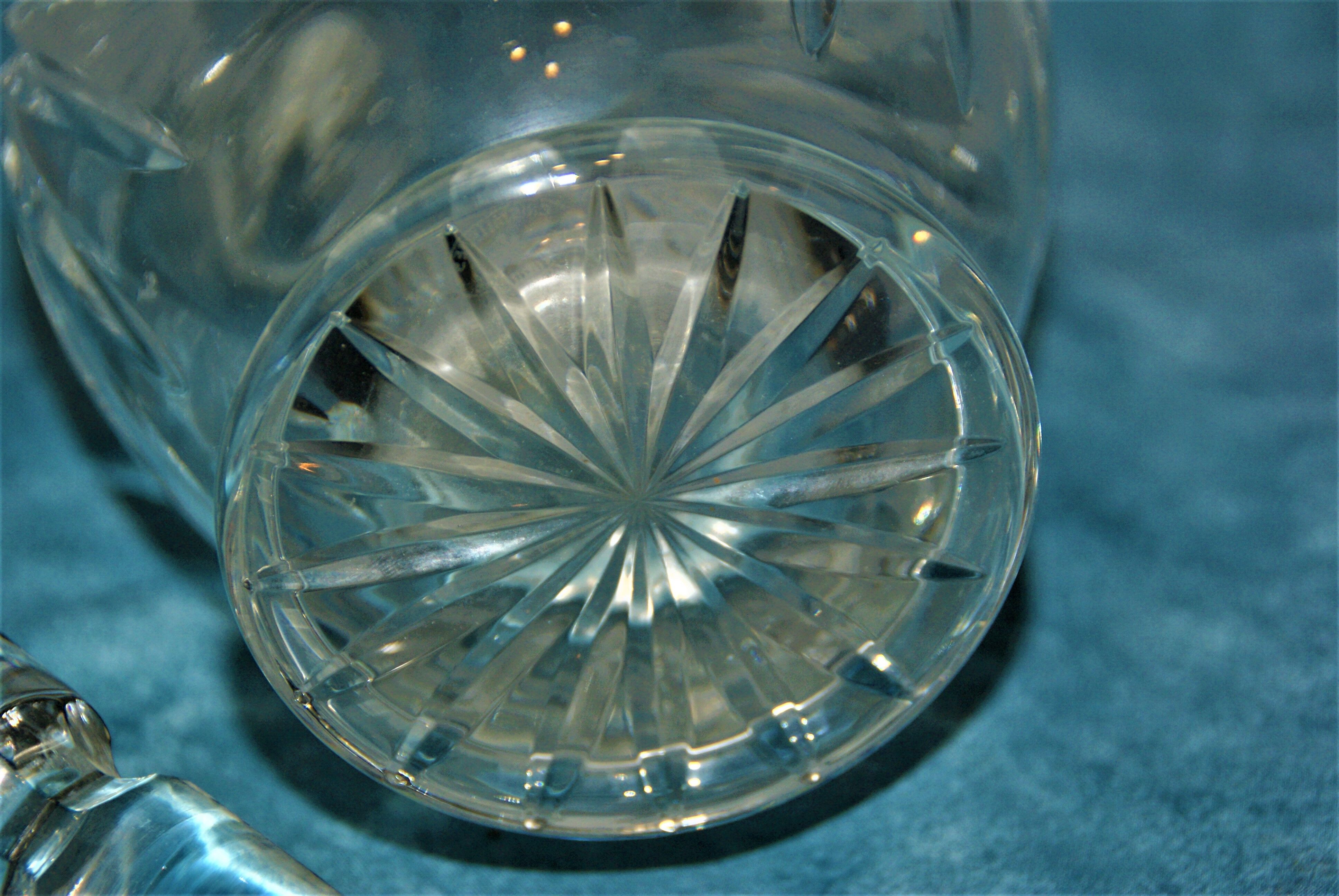 Carafe ewer for wine or water crystal cross of lorraine