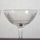 3 antique champagne glasses in ridged engraved crystal