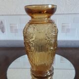 Art Deco vase amber glass