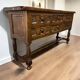 Vintage brutalist wooden cabinet / console / chest of drawers