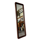 Full-length rectangular mirror in dark wood