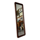Full-length rectangular mirror in dark wood
