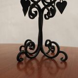 Black candle holder 5 heart candles sweden