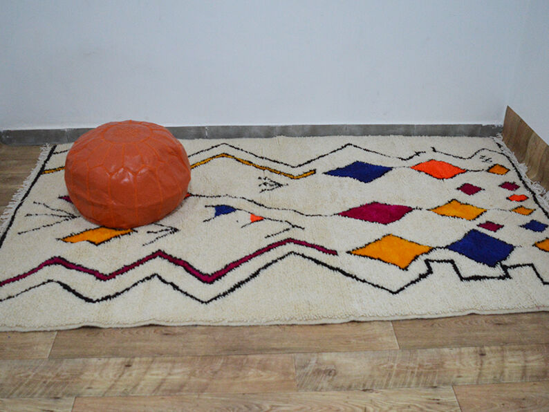 Handmade moroccan berber carpet 255 x 156 cm